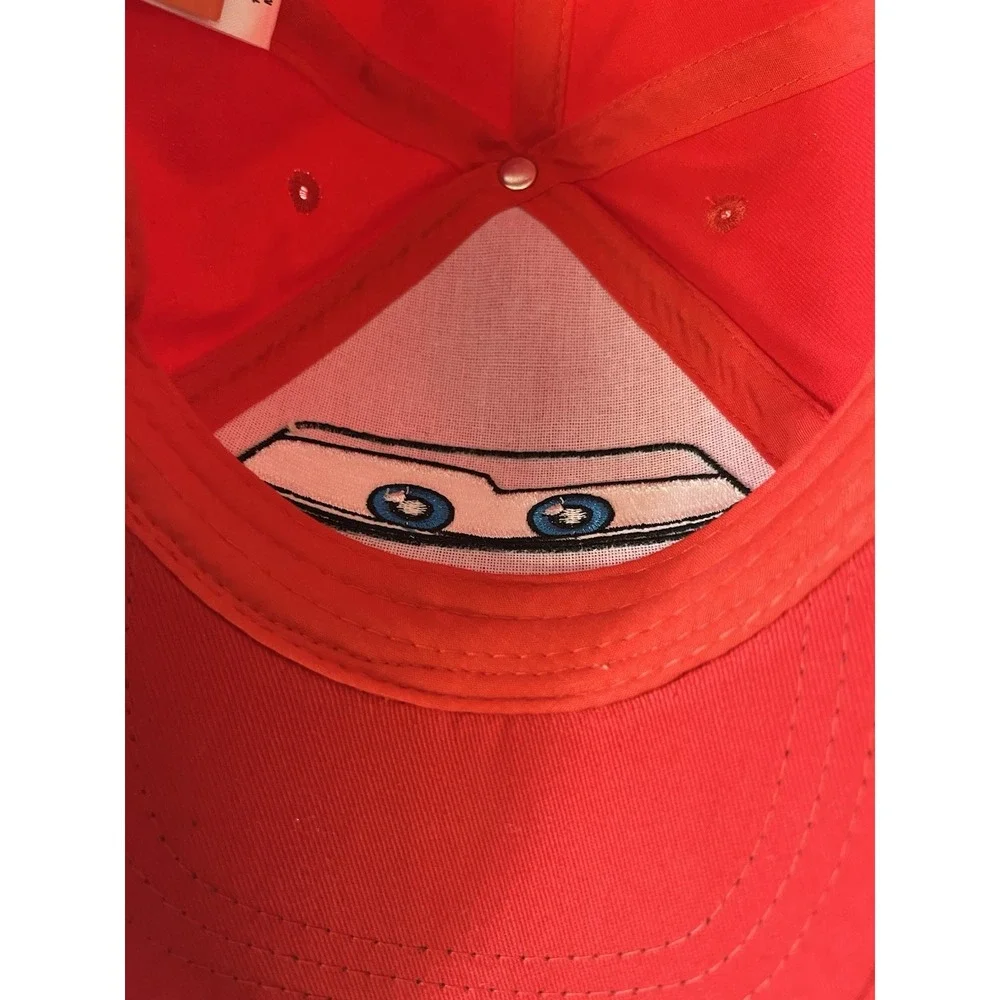 Disney Red Lightning McQueen Kids Hat with Yellow Trim